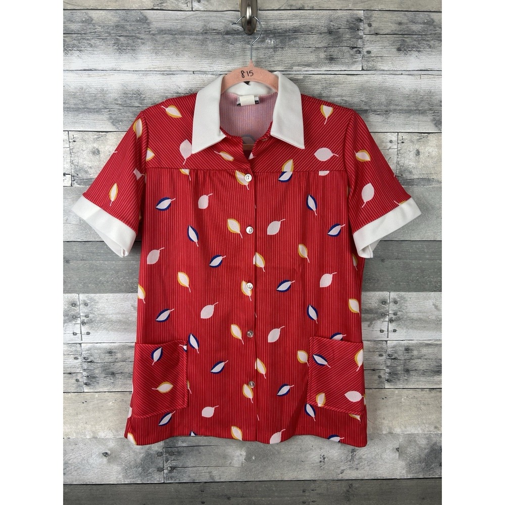 Lind Clare Women's Short Sleeve Blouse 36 Vintage